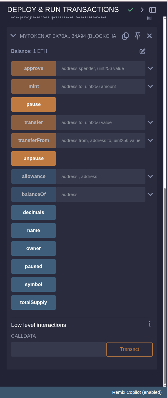 Deploy smart contract step 10