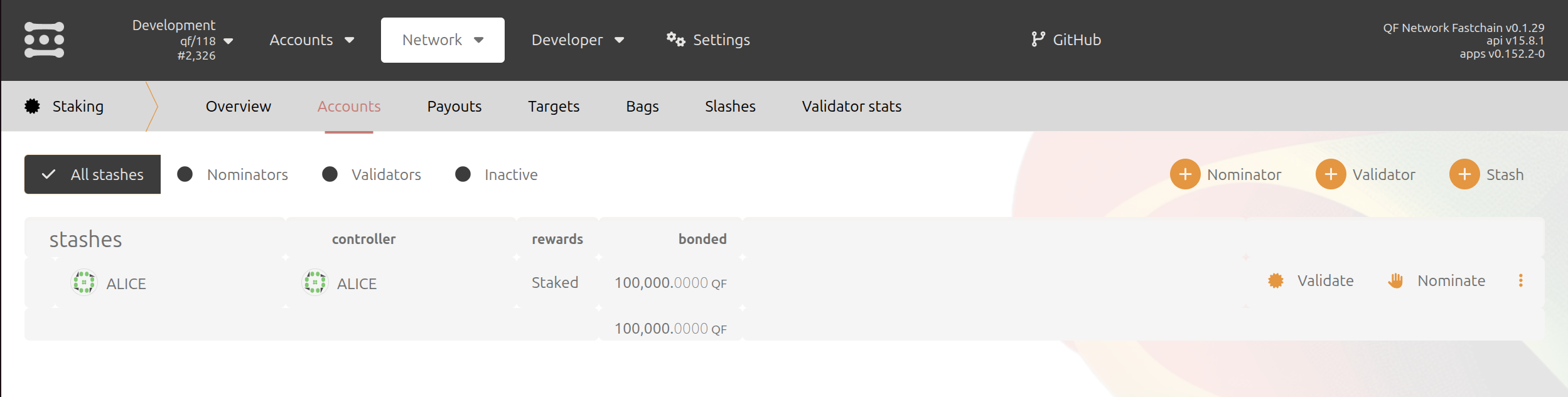 Staking step 1
