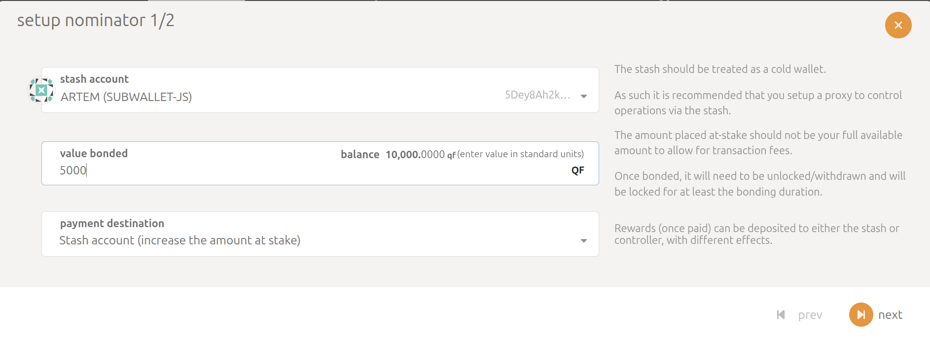 Staking step 2